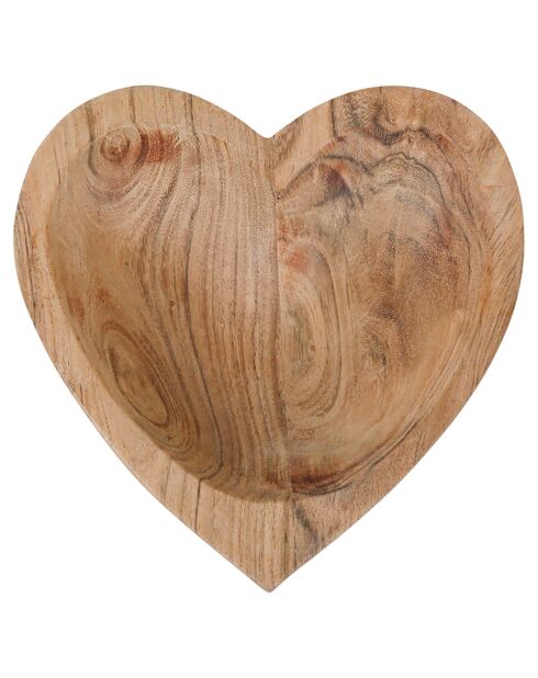 Coupelle coeur Dalbert naturel - 15x15 cm