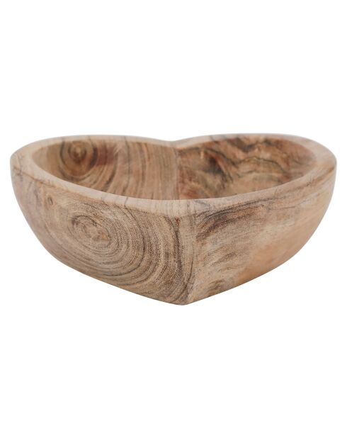 Coupelle coeur Dalbert naturel - 15x15 cm