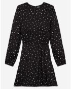 Robe Courte petits coeurs noire