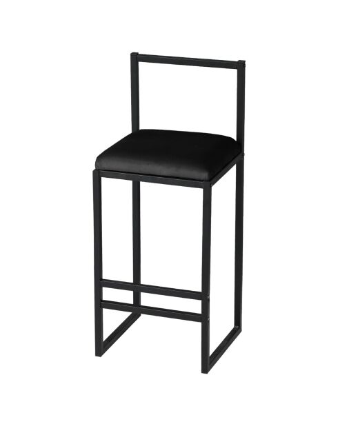 Table haute + 4 Tabourets de bar Nordic noyer/noir