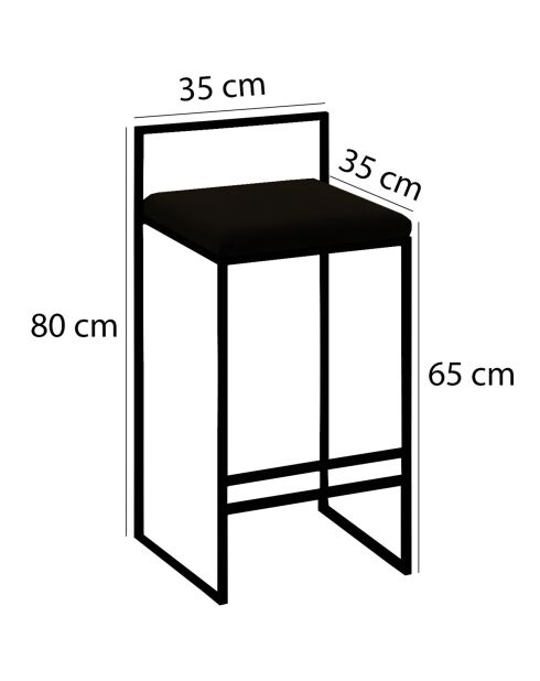 Table haute + 4 Tabourets de bar Nordic noyer/noir