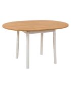 Table extensible + 4 Chaises Oliver chêne/blanc