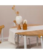 Table extensible + 4 Chaises Oliver chêne/blanc