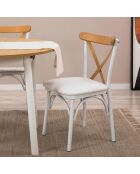 Table extensible + 4 Chaises Oliver chêne/blanc