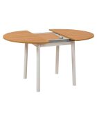 Table extensible + 4 Chaises Oliver chêne/blanc