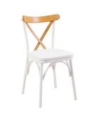 Table extensible + 4 Chaises Oliver chêne/blanc