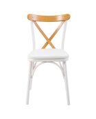 Table extensible + 4 Chaises Oliver chêne/blanc