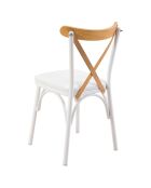 Table extensible + 4 Chaises Oliver chêne/blanc
