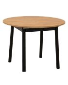Table extensible + 2 Chaises Oliver chêne/noir