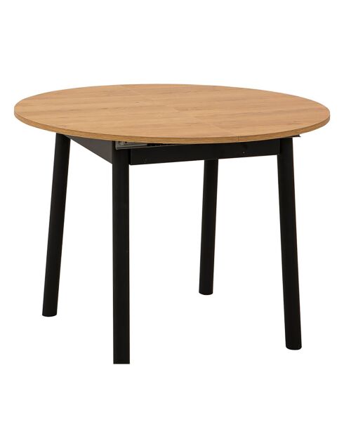 Table extensible + 2 Chaises Oliver chêne/noir
