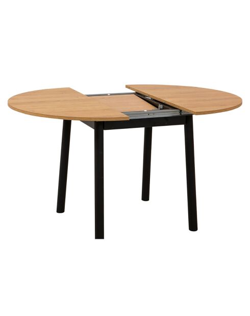 Table extensible + 2 Chaises Oliver chêne/noir