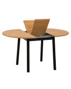 Table extensible + 2 Chaises Oliver chêne/noir