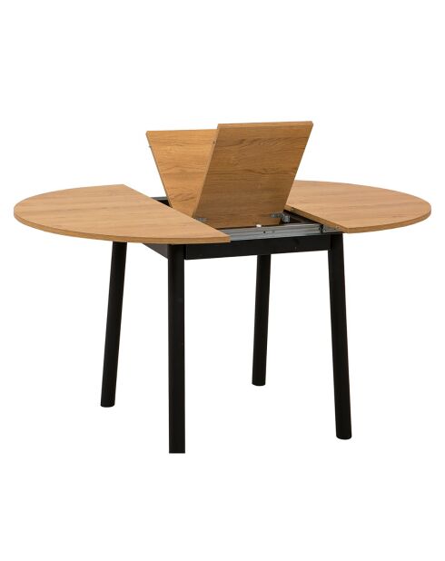 Table extensible + 2 Chaises Oliver chêne/noir