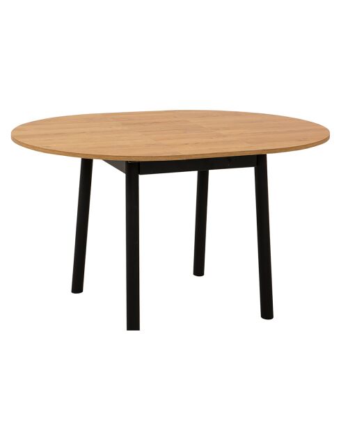 Table extensible + 2 Chaises Oliver chêne/noir