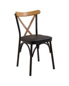 Table extensible + 2 Chaises Oliver chêne/noir