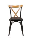 Table extensible + 2 Chaises Oliver chêne/noir