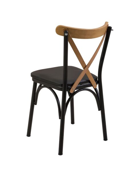 Table extensible + 2 Chaises Oliver chêne/noir