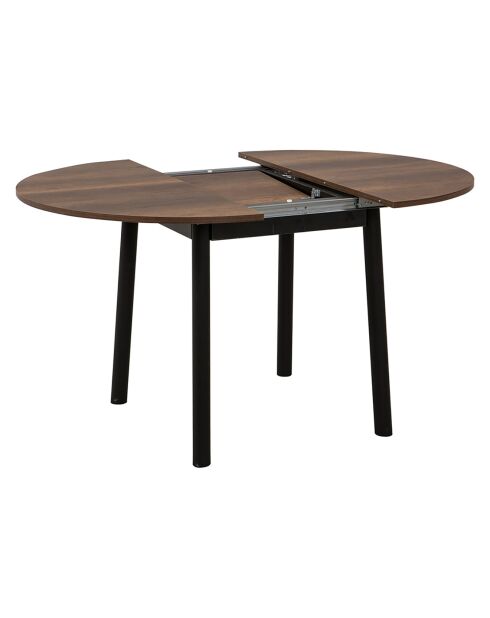 Table extensible + 2 Chaises Oliver noir/noyer