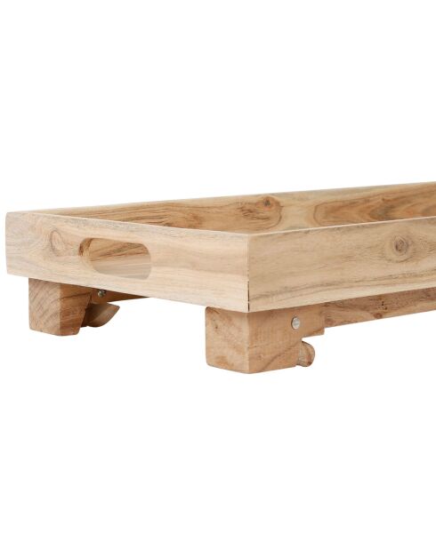 Plateau sur pieds pliant naturel  - 55x30 cm