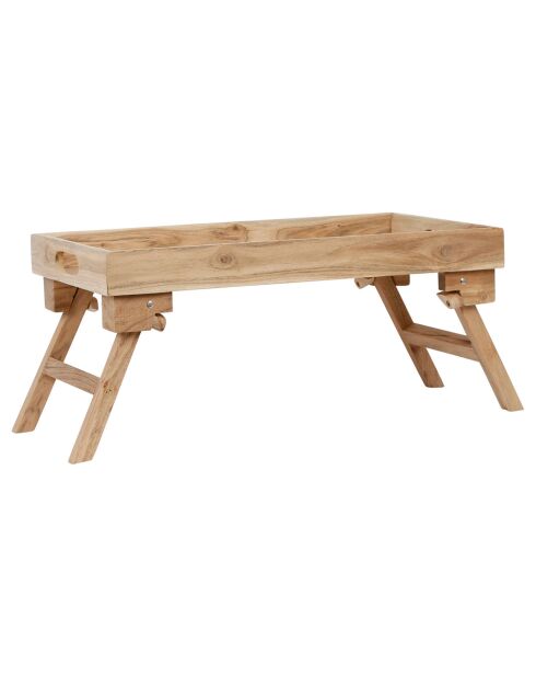 Plateau sur pieds pliant naturel  - 55x30 cm