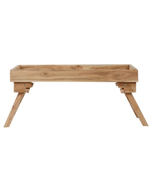 Plateau sur pieds pliant naturel  - 55x30 cm