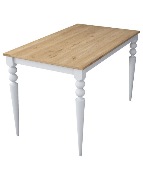 Table à manger JA104 noyer/blanc - 120x73x8x70 cm