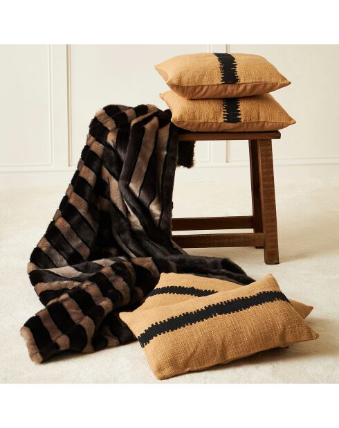 Refugedecke schwarz/braun - 170x130 cm