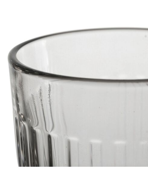12 Verres à pieds Ouessant transparents - D.8x12 cm