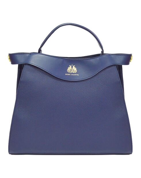 Borsa a mano in pelle Heritage Blue Navy - 33x29x13 cm