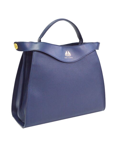 Borsa a mano in pelle Heritage Blue Navy - 33x29x13 cm