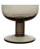 6 Verres à pieds Pernille fumé  - D.8x13.5 cm