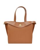 Sac porté épaule en Cuir Héritage cognac - 32x28x14 cm