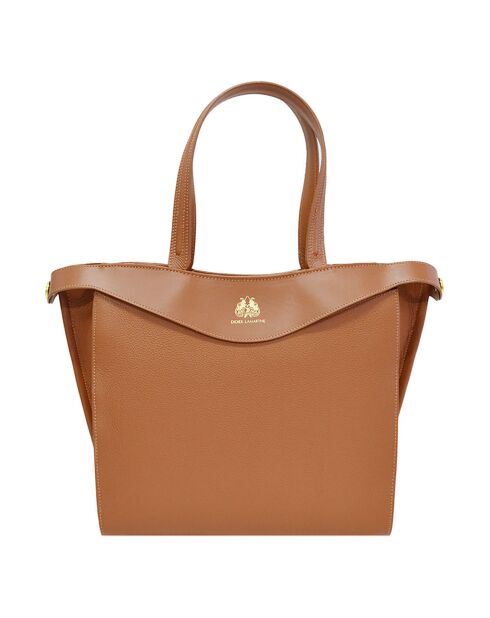 Sac porté épaule en Cuir Héritage cognac - 32x28x14 cm