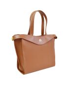 Sac porté épaule en Cuir Héritage cognac - 32x28x14 cm