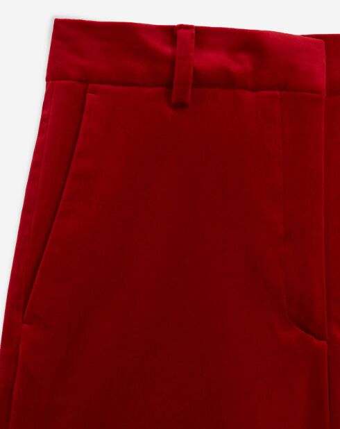 Rote Anzugshorts mit niedriger Taille