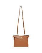 Sac bandoulière en Cuir Héritage camel - 24x18x11 cm