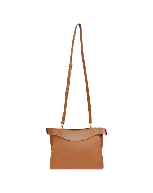 Sac bandoulière en Cuir Héritage camel - 24x18x11 cm
