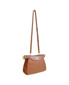 Sac bandoulière en Cuir Héritage camel - 24x18x11 cm