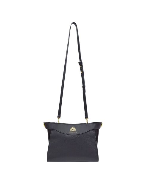 Sac bandoulière en Cuir Héritage noir - 24x18x11 cm