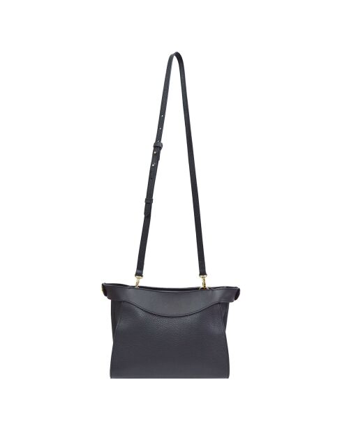 Sac bandoulière en Cuir Héritage noir - 24x18x11 cm