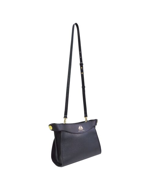 Sac bandoulière en Cuir Héritage noir - 24x18x11 cm