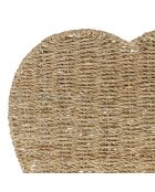 8 Sets de table coeur Borneo naturel  - 37x38 cm