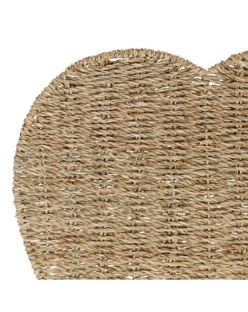 8 Sets de table coeur Borneo naturel - 37x38 cm
