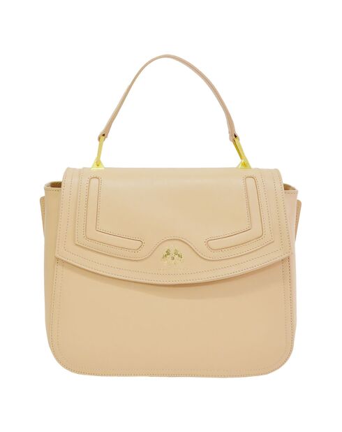 Sac à main en Cuir Excellence beige - 28x25x13 cm