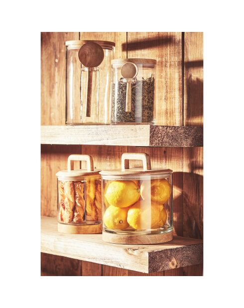 Bocal avec couvercle Gaston naturel  - D.18x20 cm