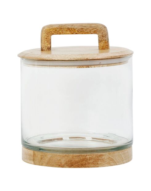 Bocal avec couvercle Gaston naturel  - D.18x20 cm