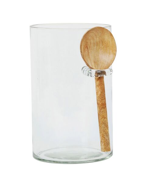 Bocal avec couvercle et cuillère Gaston naturel