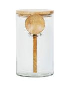 Bocal avec couvercle et cuillère Gaston naturel