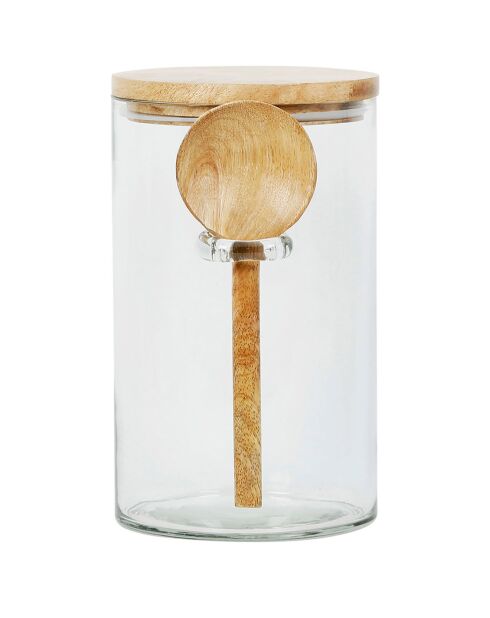 Bocal avec couvercle et cuillère Gaston naturel