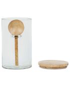 Bocal avec couvercle et cuillère Gaston naturel